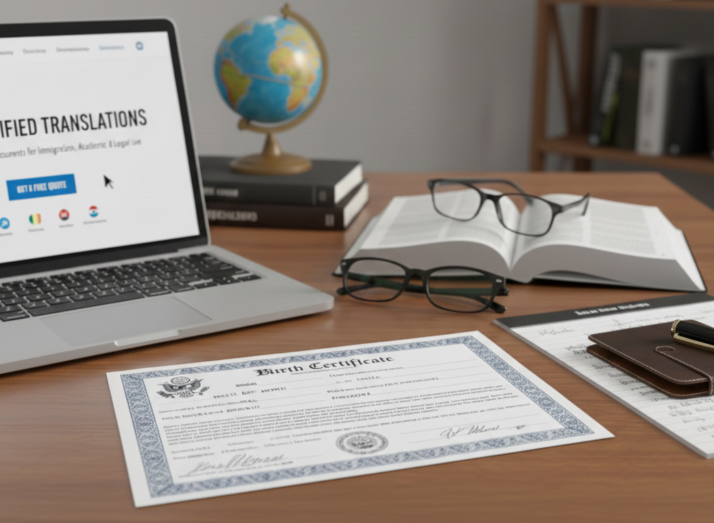 Traducción jurada de extractos de nacimiento de EEUU